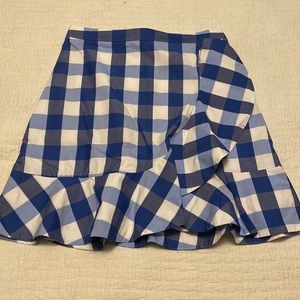 Draper James Parton Check Ruffle Skirt